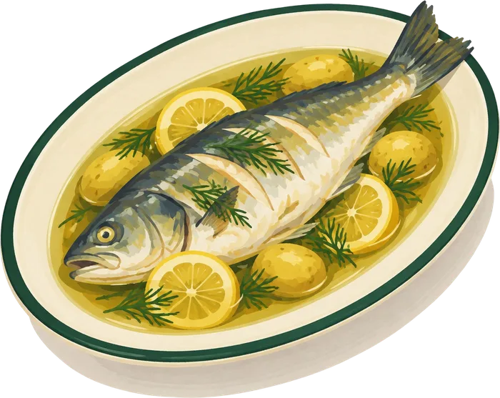 Brassbay Kettle Fish: ikan rebus dalam kaldu keemasan dengan irisan lemon